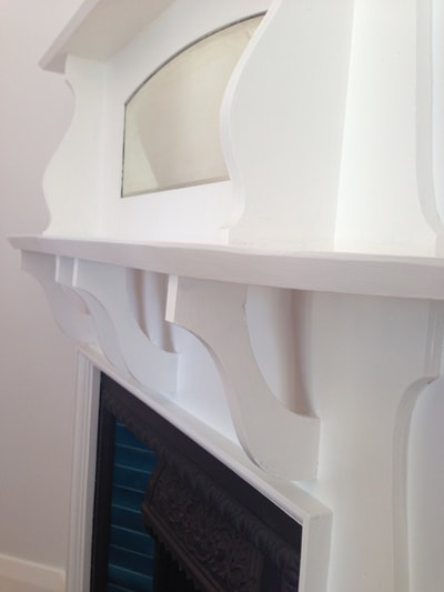 Timber fire places look great painted in a semi gloss paint finish.